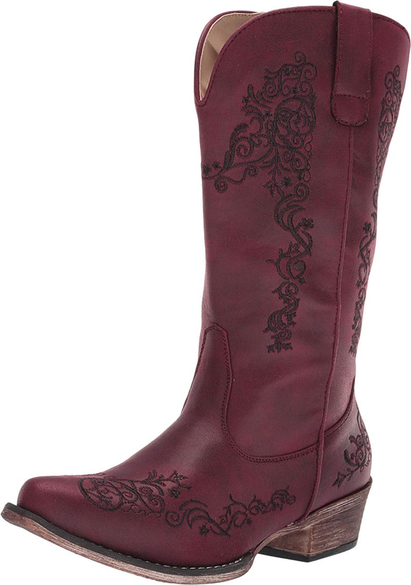 Roper Womens Judith Boot, Red, 9.5 - Image 1